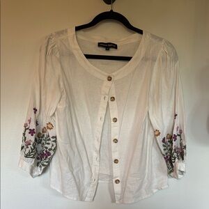 Princess Highway Embellished Blouse with 3/4 Sleeves